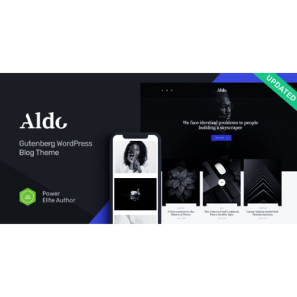 Aldo | Black and White Gutenberg Blog WordPress Theme