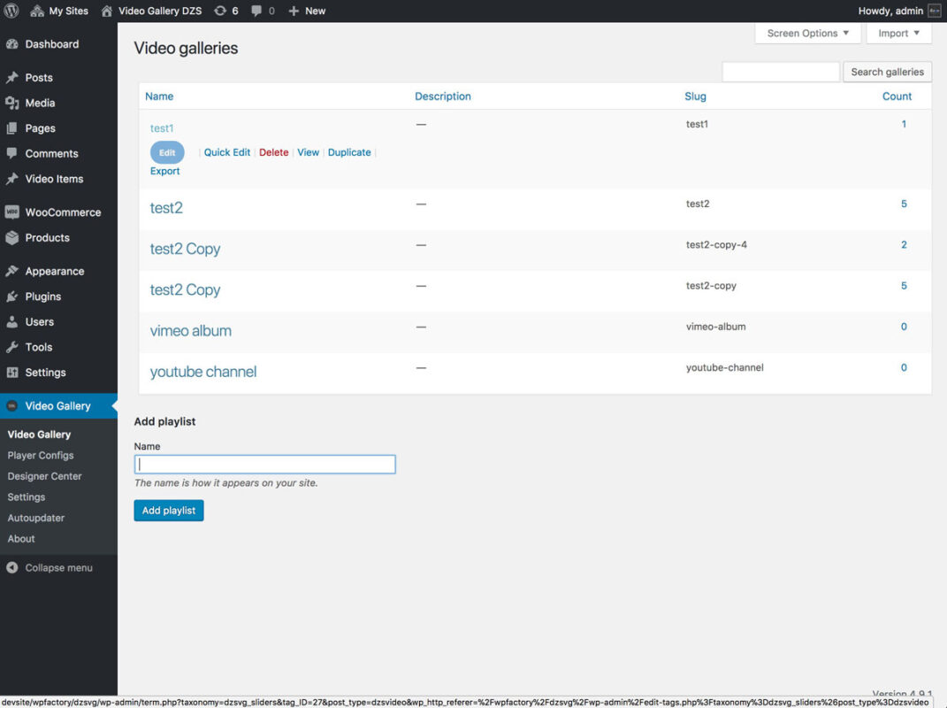 Video Gallery WordPress Plugin /w YouTube, Vimeo, Facebook pages