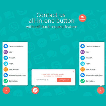 Contact us all-in-one button with callback request feature for WordPress