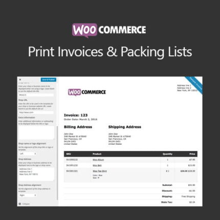 WooCommerce Print Invoices & Packing Lists