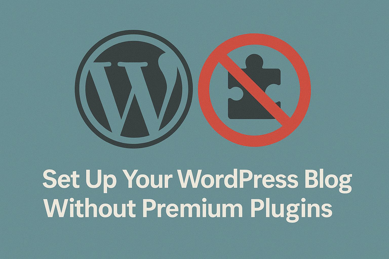 Set Up Your WordPress Blog Without Premium Plugins